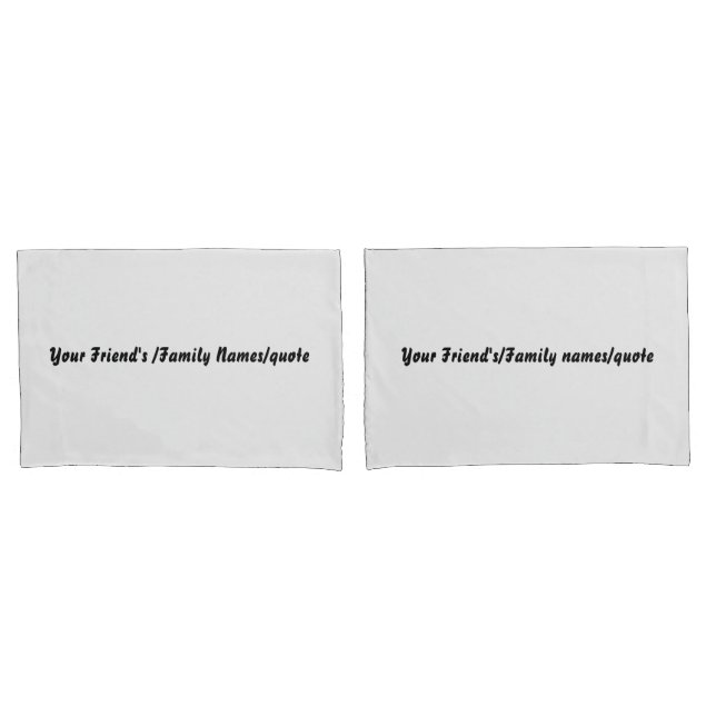 Housse D'oreillers Custom Name Off White Pillowcases – Personalized  (devant-Set)