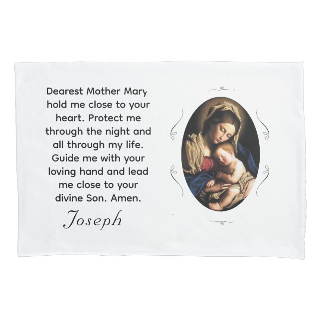 Housse D'oreillers Customizable Mary & Christ Child (devant)