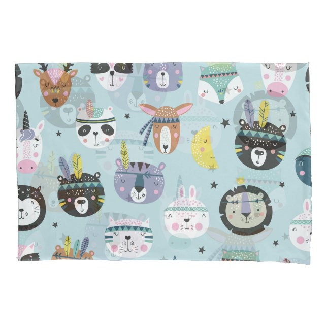 Housse D'oreillers Cute Animal Tribal : Boho Motif (devant)
