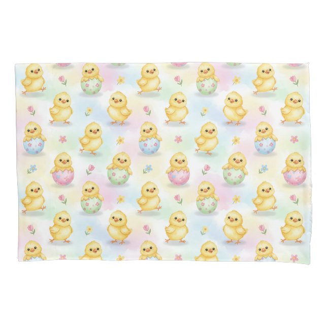 Housse D'oreillers Cute Baby Chick Watercolor Easter  (devant)