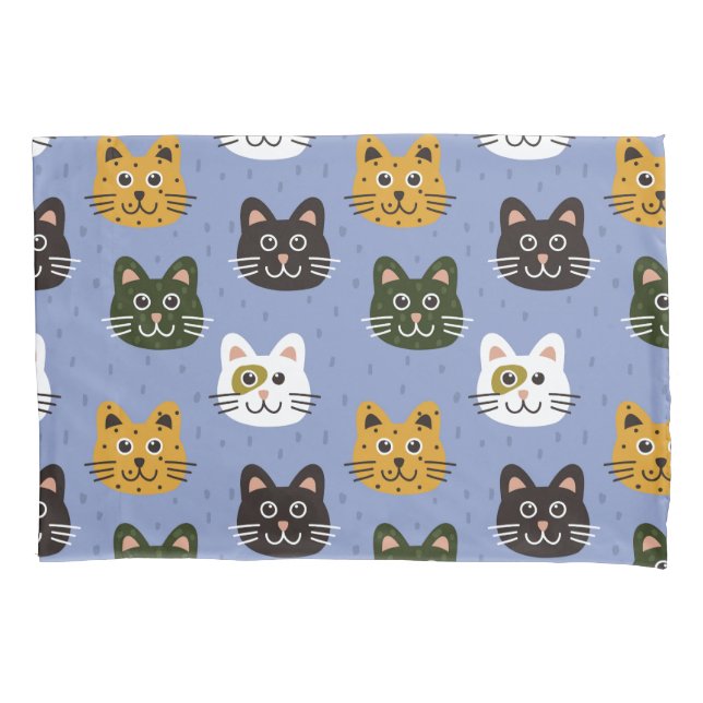 Housse D'oreillers Cute Cats Motif caricature chatons (devant)