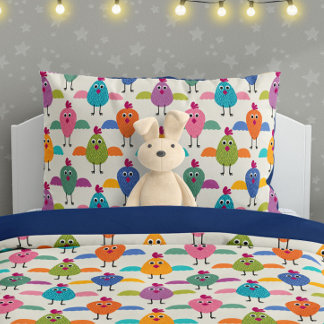 Housse D'oreillers Cute Chick Pattern on Cream