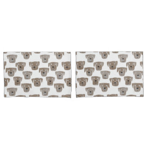 Housse D'oreillers Cute chocolat Labrador Retriever Chien Aquarelle