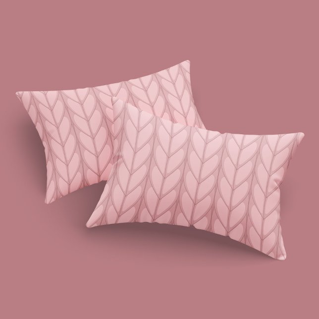 Housse D'oreillers Cute Girl Pastel Rose Faux Motif Knit surdimension (Cute Girly Pastel Pink Faux Oversized Knit Pattern Pillow Case)