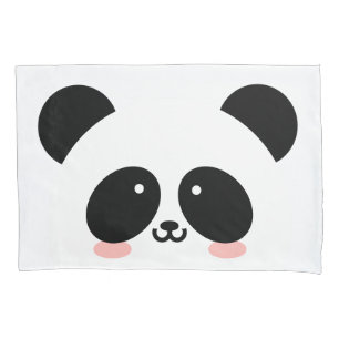 Housse D'oreillers Cute Kawaii Panda  Ajouter votre nom