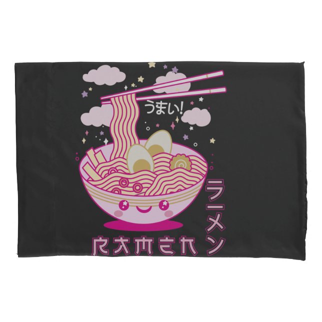 Housse D'oreillers Cute Kawaii Ramen Anime nouilles Ramen Filles, Ado (devant)