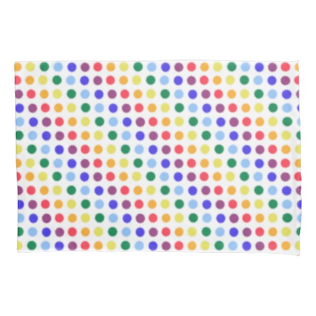 Housse D'oreillers Cute Kids Rainbow Pois Motif  (devant)