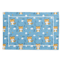 Cute Motif Tiger Pillowcase pour jeune enfant