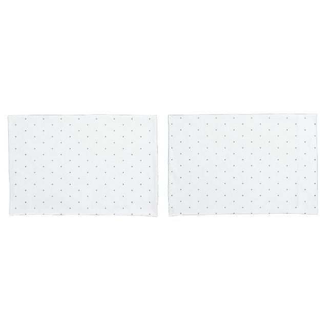 Housse D'oreillers Cute Noir blanc minuscule pois élégant motif (devant-Set)