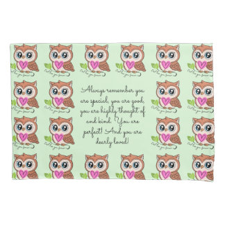 Housse D'oreillers Cute Owl Vous Aime Forever Pillowcase