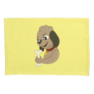Housse D'oreillers Cute puppy dog cartoon pillow case