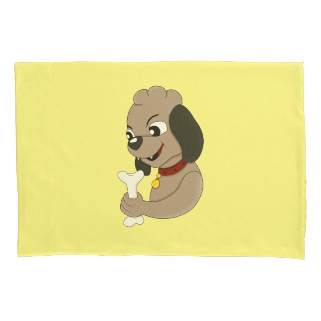 Housse D'oreillers Cute puppy dog cartoon pillow case (devant)