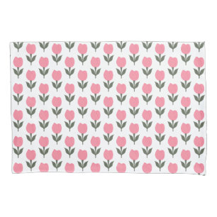 Housse D'oreillers Cute Tulips fleurs motif   Toute couleur arrière -
