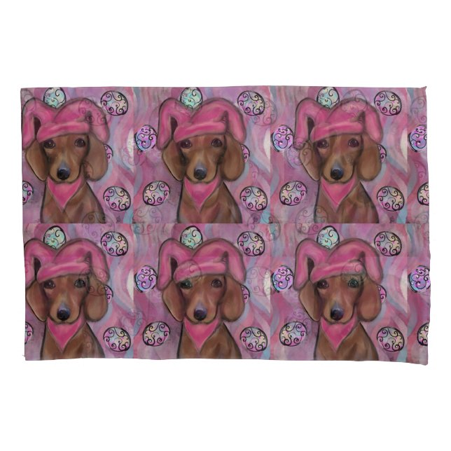 Housse D'oreillers Dachshund (devant)