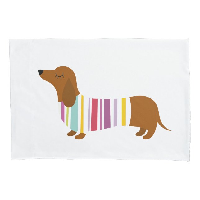 Housse D'oreillers Dachshund Dog - oreiller blanc (devant)