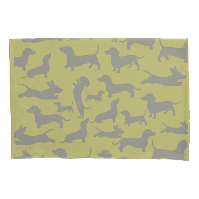 Housse D'oreillers Dachshund moderne (devant)