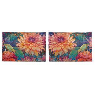 Housse D'oreillers Dahlia Tapisserie florale