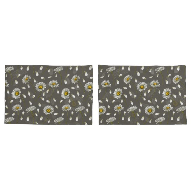 Housse D'oreillers Daisies chic motif (Dos-Set)