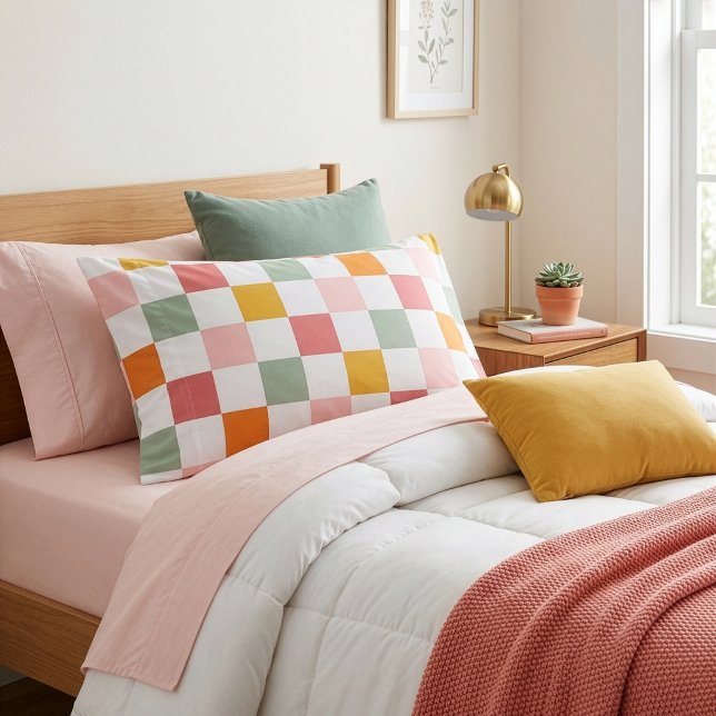 Housse D'oreillers Damier Coloré (Créateur téléchargé)