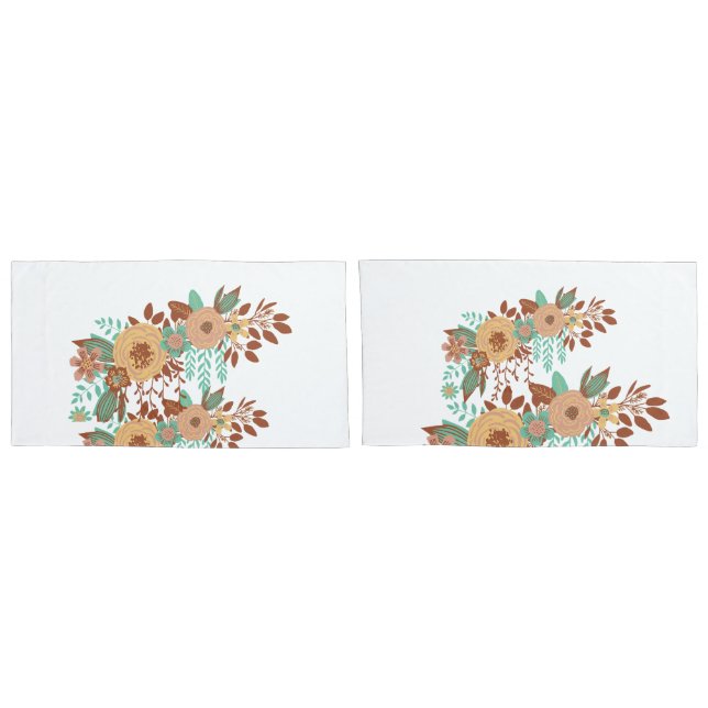 Housse D'oreillers Décor Floral Boho moderne (Dos-Set)