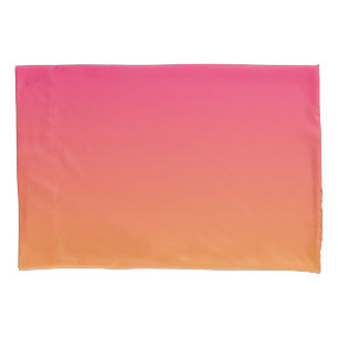 Housse D'oreillers dégradé rose et orange
