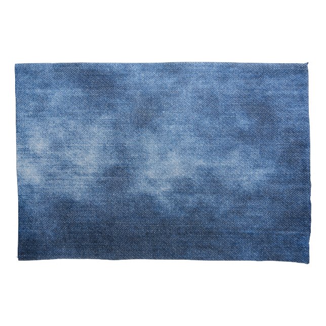 Housse D'oreillers Denim Texture : Arrière - plan de tissu usé (devant)