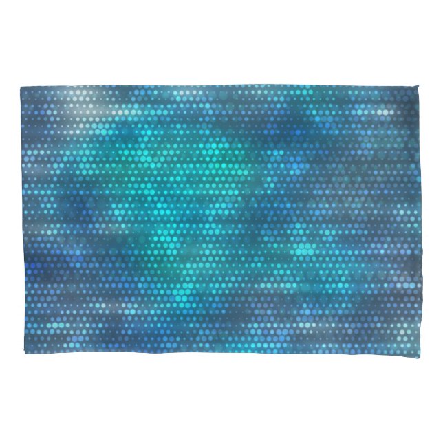Housse D'oreillers Design arrière - plan bleu abstrait créatif. (devant)