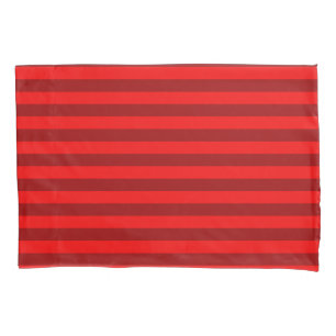 Housse D'oreillers Design des rayures rouge et marron