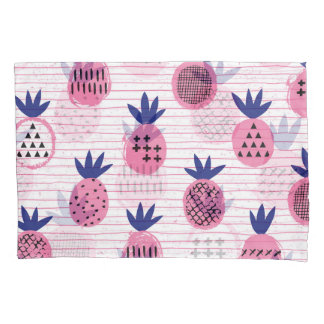 Housse D'oreillers Design enfant ananas, motif vintage.