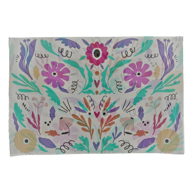 Housse D'oreillers Design Floral mexicain  (devant-Droit)