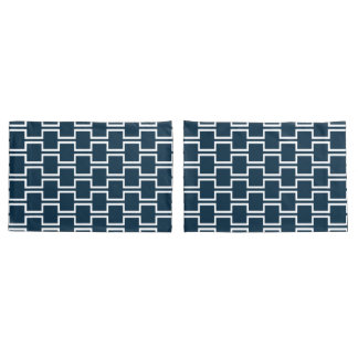 Housse D'oreillers Design géométrique bleu moderne