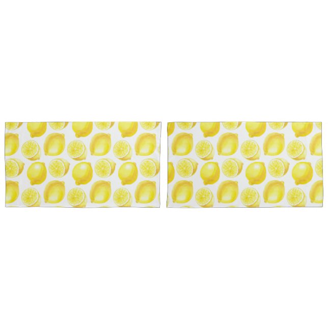 Housse D'oreillers Design motif citron (devant-Set)