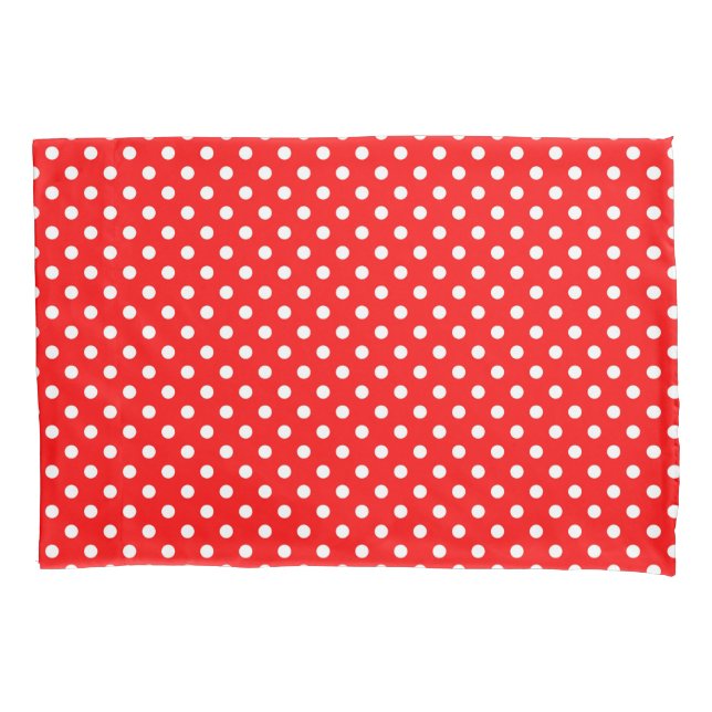 Housse D'oreillers Design Pois blanc rouge (devant)
