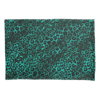 Housse D'oreillers Design turquoise et Gold Leopard Series 5