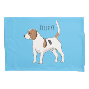 Housse D'oreillers dessin animé de chien beagle