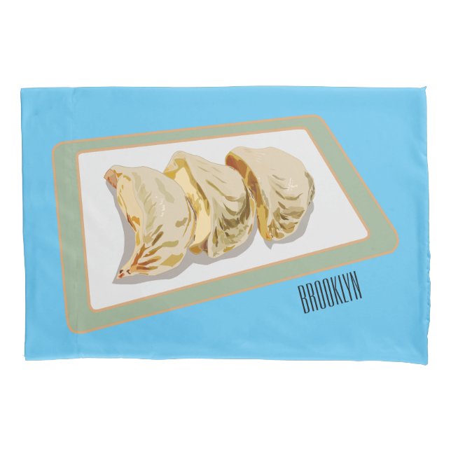 Housse D'oreillers Dessin de Jiaozi / Chinese dumplings (devant)