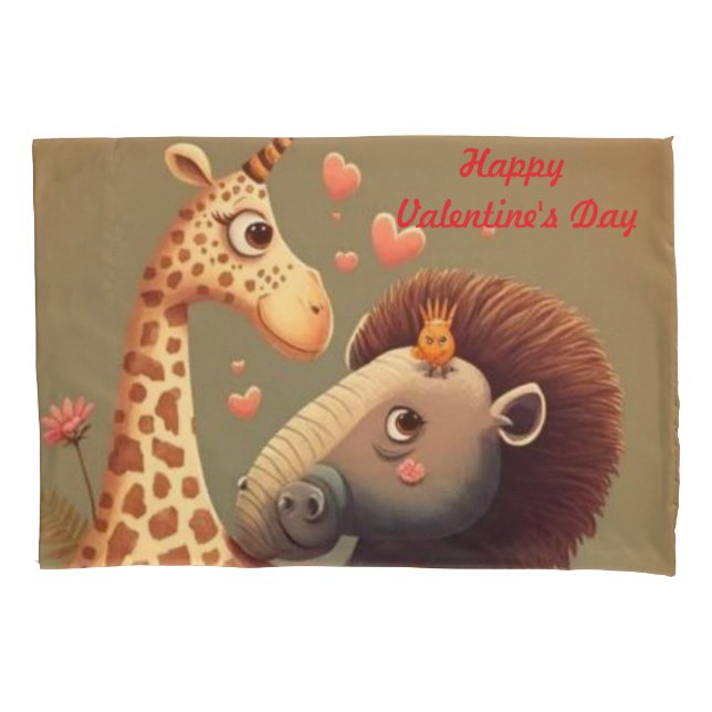 Housse D'oreillers Dessin de Saint Valentin sur mesure (devant)