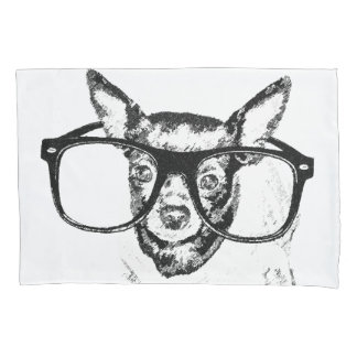 Housse D'oreillers Dessin d'illustration de chien de chiwawa