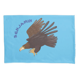 Housse D'oreillers dessin humoristique d'aigle royal