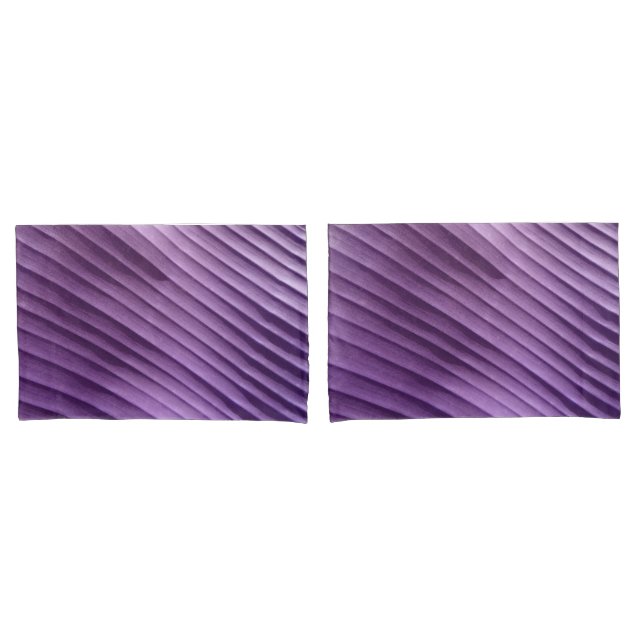 Housse D'oreillers Diagonale pourpre feuille (devant-Set)