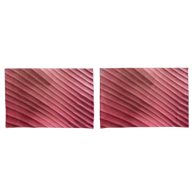 Housse D'oreillers Diagonale rouge feuille (devant-Set)