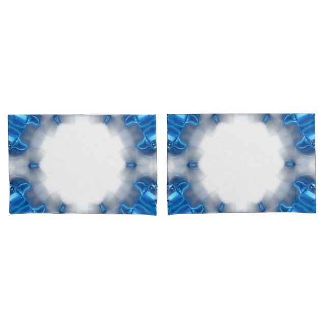 Housse D'oreillers Diamants bleus (devant-Set)