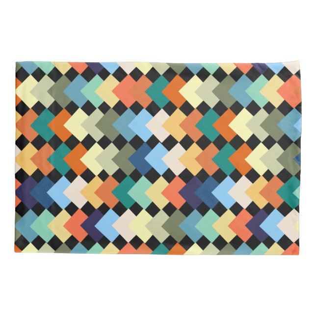 Housse D'oreillers Diamants de couleur claire (Dos)