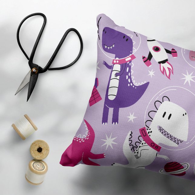 Housse D'oreillers Dinosaures de l'espace, Dinosaures mignons, Étoile (Créateur téléchargé)