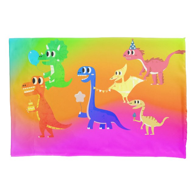 Housse D'oreillers dinosaures sauvages (devant)