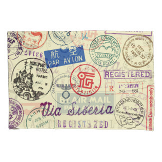 Housse D'oreillers Document vintage : Collection de jeux d'horodatage