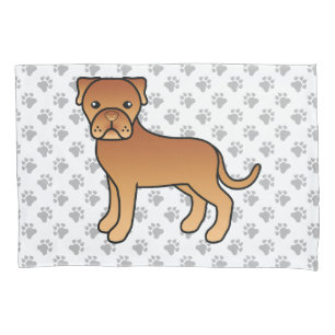 Housse D'oreillers Dogue De Bordeaux Chien De Dessin Animé Mignon
