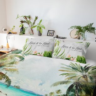 Housse D'oreillers Donnez-le à Dieu et Allez Dormir   Floral Chrétien