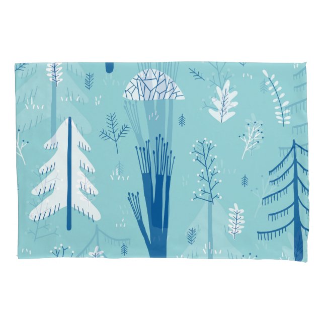 Housse D'oreillers Doodles de forêt : Motif créatif sans couture (devant)