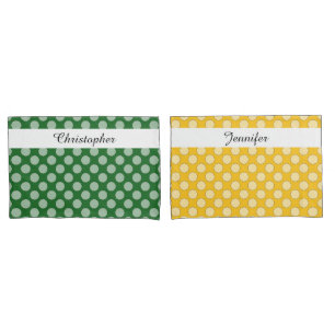 Housse D'oreillers Dots motif transparent blanc & noir contour trans.